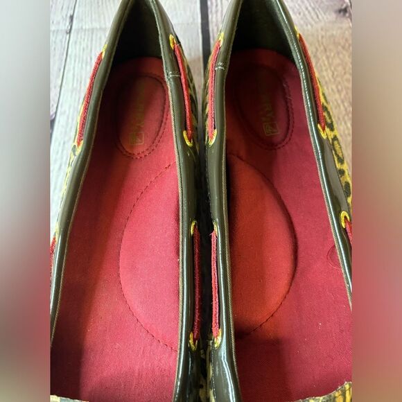 Sperry Laurel Classic Dark Brown Leopard Red Tassel Preppy Leather Shoes Size 10 - Picture 10 of 11